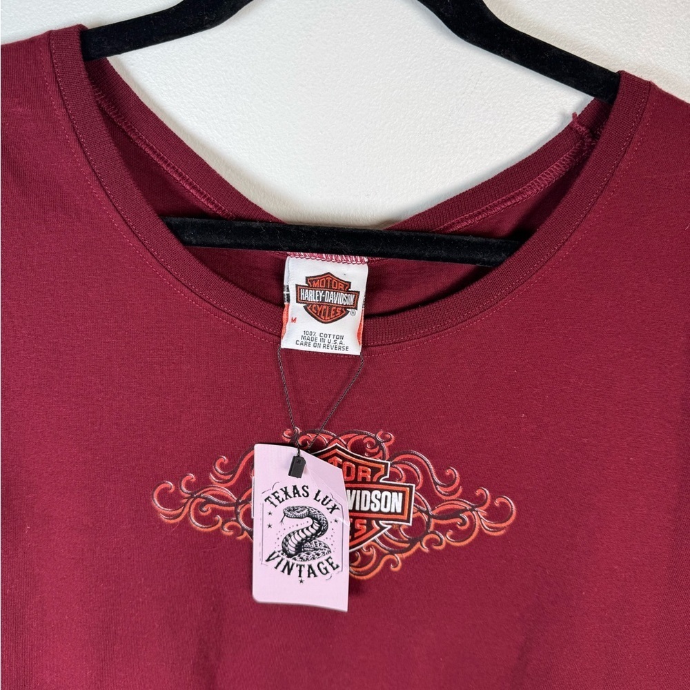 Harley-Davidson Women's Maroon Graphic Tee Size Medium NWT - Picture 2 of 6